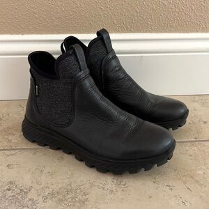 Ecco exostrike waterproof goretex leather chelsea boot black 5 (36)(fit like 6)